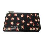 [ снижение цены ]Saint Laurent Paris звезда рисунок футляр для карточек GRZ458589 1218 черный ( Wakayama магазин )
