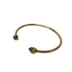 ALEXANDER McQUEEN 「Thin Twin skull bracelet」ツインスカルバングル ゴールド (原宿店) 220322