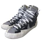 【値下げ】sacai×NIKE 「BLAZER MID」スニーカー ブラック×グレー サイズ：28cm (原宿店)