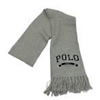 ポロラルフローレン POLO RALPH LAUREN ロゴマフラー グレー サイズ：173cm×21cm