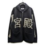 ショッピングカウチン パレス PALACE Bones Cowichan Knit ボーンズカウチンニット ブラック サイズ：L