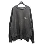 【値下げ】COOTIE PRODUCTIONS 23AW Pigment Dyed open end Yarn Sweat Crew ロゴスウェット グレー サイズ:M (EC)
