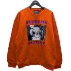 シュプリーム×ヒステリックグラマー Supreme×Hysteric Glamour CREW NECK プリントスウェット オレンジ サイズ:L