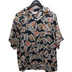 ジエダ Jieda 21SS NUDE OPEN COLLAR SHIRT SS 総柄オープンカラーシャツ ダークグレー サイズ:1