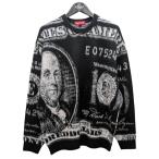 シュプリーム Supreme 25SSMONEY SWETER 総柄ニット ブラック サイズ:L