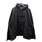 イージーギャップ YEEZY GAP SATEEN ANORAK HOODIE サテンアノラックパーカー ブラック サイズ:M