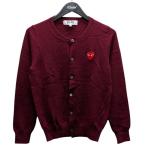 ショッピング比較 プレイコムデギャルソン PLAY COMME des GARCONS ハートロゴカーディガン レッド サイズ：M