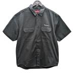 シュプリーム Supreme 25SSRhinestone Pin Up S S Work Shirt ラインストーン 半袖シャツ ブラック サイズ: