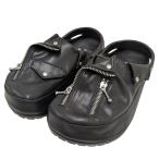 ショッピングCROCS 【値下げ】crocs×BEAMS クラシック クロッグ（レザーライダース）シューズ ブラック サイズ：M8 (EC)