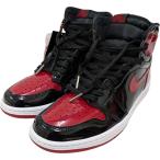 【値下げ】NIKE Air Jordan 1 High OG Patent Bred ハイカットスニーカー 555088-063 レッド×ブラック サ