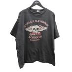 ショッピングスカル ハーレーダビッドソン HARLEY-DAVIDSON 80s スカルウィング Tシャツ ブラック