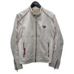 プラダスポーツ PRADA SPORTS 00s ダブルジップレザージャケット ホワイト サイズ：46