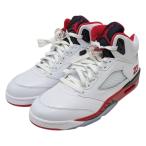 ショッピングjordan 【値下げ】NIKE Air Jordan 5 Retro OG Fire Red Black Tongue ハイカットスニーカー HQ7978-101 ホワイトレッド サイズ：29cm (原宿店)