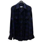 ショッピングウエスタン ベッドフォード BED J．W． FORD Ombre-check Bow Collar Western Shirt ウエスタンチェックシャツ ブルー