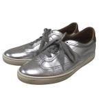 エルメス HERMES クイッカー メタリックスニーカー シルバー サイズ：37