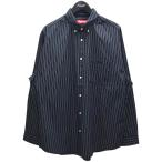 ショッピングsupreme シュプリーム Supreme 25AW 「Pinstripe Shirt」 長袖ストライプシャツ ブラック×ホワイト サイズ：L