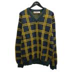 ショッピングマルニ マルニ MARNI 23AW ネックモヘヤニット ネイビー×イエロー サイズ：48