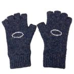 [ снижение цены ]AFB STAR FINGERLESS GLIER шерсть перчатки темно-синий размер :F (EC)