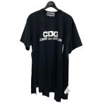 コムデギャルソン・シーディージー CDG カッティングロゴTシャツ ブラック サイズ：XXL