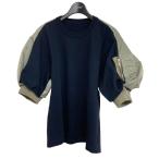 サカイ sacai 24SS Nylon Twill x Cotton Jersey T-Shirt ドッキングTシャツ 24 07169 ネイビー