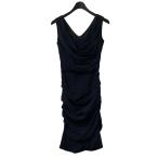 ドルチェアンドガッバーナ DOLCE & GABBANA Ruched Stretch-Silk Satin Dress ノースリーブドレープドレス