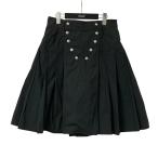 bi желтохвост ote-kBIBLIOTHERK GERMAN PLEATED SKIRT колени длина юбка в складку черный размер :Free