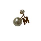 [ снижение цены ]DIOR жемчуг серьги initial M белый × Gold ( Nagoya . магазин )