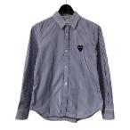 ショッピングギャルソン プレイコムデギャルソン PLAY COMME des GARCONS AD2018 ストライプシャツ AZ-B007 ブルー×ホワイト サイズ：M