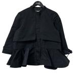 ショッピングmoncler モンクレール MONCLER DUCHAMP フリルナイロンジャケット 41093461110053460 ブラック サイズ：2