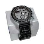 オメガ OMEGA×SWATCH MISSION TO EARTHPHASE 時計 S033M700 ブラック×グレー