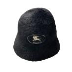 ショッピングBURBERRY バーバリー BURBERRY 25AW Knight Stamp Faux Fur Bucket Hat ファーバケットハット 8114048 ブラッ