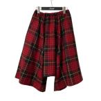 ショッピングコムデギャルソン コムデギャルソン COMME des GARCONS 17SS タータンチェック柄サルエルパンツ GS P019 レッド サイズ：XS