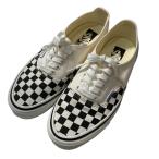 バンズ×ワコマリア VANS×WACKO MARIA AUTHENTIC CHECKERBOARD チェッカー柄スニーカー ホワイト×ブラック サイズ
