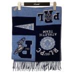 ポロラルフローレン POLO RALPH LAUREN CREW CREST SCARF フリンジマフラー ネイビー×ブルー サイズ：ONE SIZE