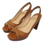 【値下げ】CHRISTIAN LOUBOUTIN MARPOLO 90 ストラップヒールサンダル ブラウン サイズ:36 1/2 (フレスポ東大阪店)