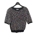 コーヘン Coohem SUMMER GARDEN TWEED 半袖ニット 10-202-023 ネイビー×マルチカラー サイズ:S