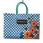 マルニ MARNI MARKET FLOWER BASKET マーケットフラワーバスケットトートバッグ ブルー×オレンジ