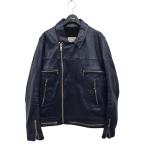 ショッピング比較 アンダーカバーイズム UNDERCOVERISM 17AW STAY WEIRD レザーライダースジャケット UCS9204-1 ネイビー サイズ：3