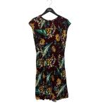 プラダ PRADA トロピカル ノースリーブワンピース P341Y バーガンディー サイズ：40