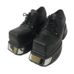 グランシー GRANCY Metal Plate Leather Shoes 厚底シューズ ブラック