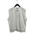 ショッピングプラダ プラダ PRADA トライアングルロゴプレート ノースリーブスウェット 139709 ホワイト サイズ：M