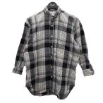 INDIVIDUALIZED SHIRTS チェック柄5分袖シャツ グレー／ブラック／ホワイト サイズ：14 (明石店) 210308