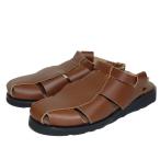 【値下げ】semoh Leather Sandals レザーサンダル ブラウン サイズ：4(27．0ｃｍ) (神戸三宮センター街店)