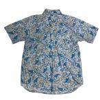 Engineered Garments Popover BD  Shirt Big Paisley Print 半袖シャツ ブルー サイズ：XS (神戸三宮センター街店)