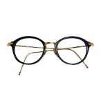 【値下げ】Thom Browne 18K GOLD METAL BRIDGE&TEMPLE 眼鏡 TB-011F-49 ネイビー×ゴールド (神戸店)