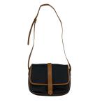 イヴサンローラン Yves Saint Laurent ヴィンテージ ショルダーバッグ ネイビー×キャメル