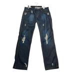 ディーアンドジー(ドルチェ&ガッバーナ) D&G ダメージ加工 ダーティー加工 クラッシュデニムパンツ r50206 ブルー サイズ:32