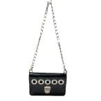 コムデギャルソン COMME des GARCONS アイレット チェーンウォレット チェーンショルダーバッグ ブラック