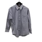 コムデギャルソンオムドゥ COMME des GARCONS HOMME DEUX ストライプ 長袖シャツ dk-b009 ネイビー サイズ:M