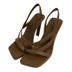 ボッテガヴェネタ BOTTEGA VENETA Jimbo ラバーヒールサンダル ブラウン サイズ:37
